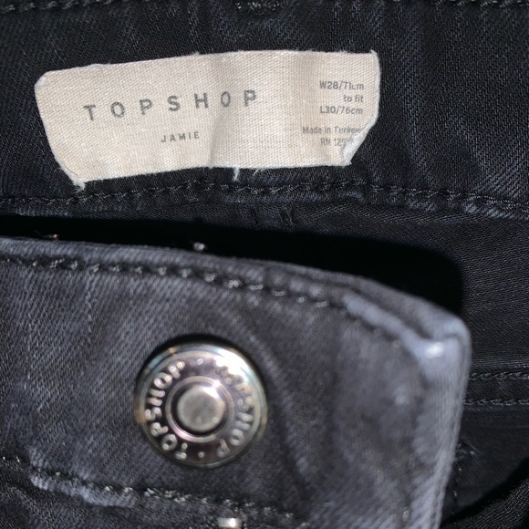 Topshop Jamie skinny jean W28 L30 Black - Picture 5 of 5